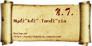Nyókó Tanázia névjegykártya
